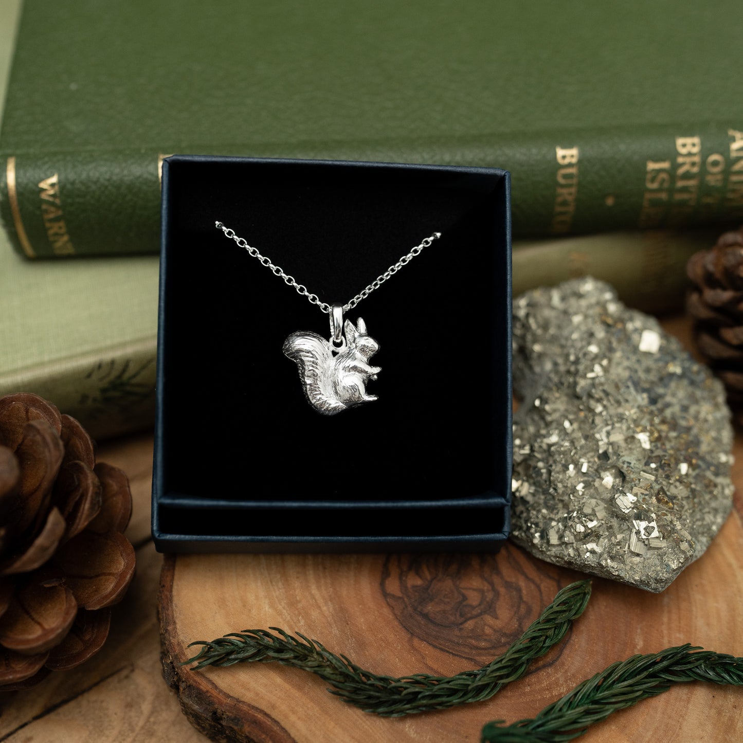 Sterling Silver Red Squirrel Pendant