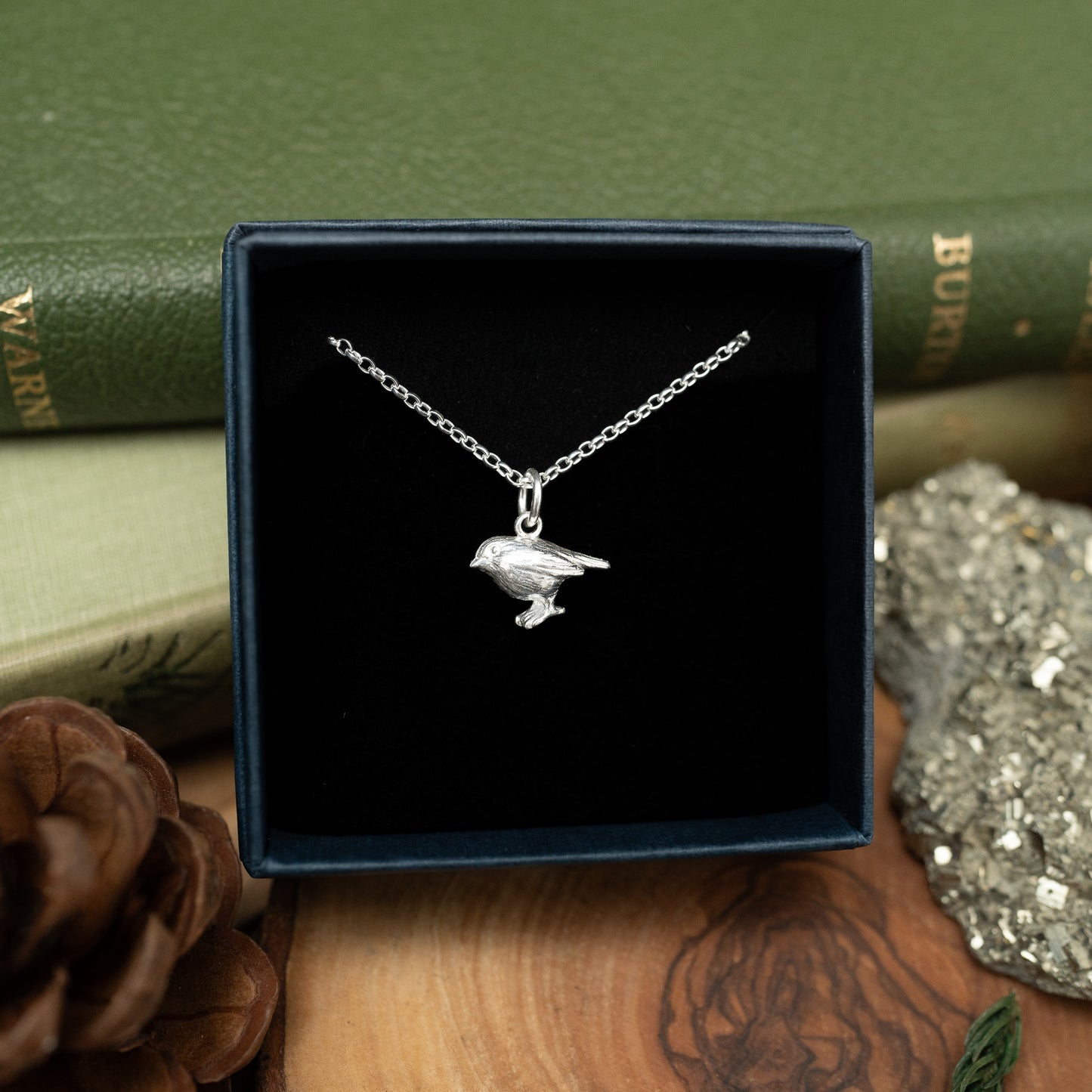Sterling Silver Robin Charm Necklace