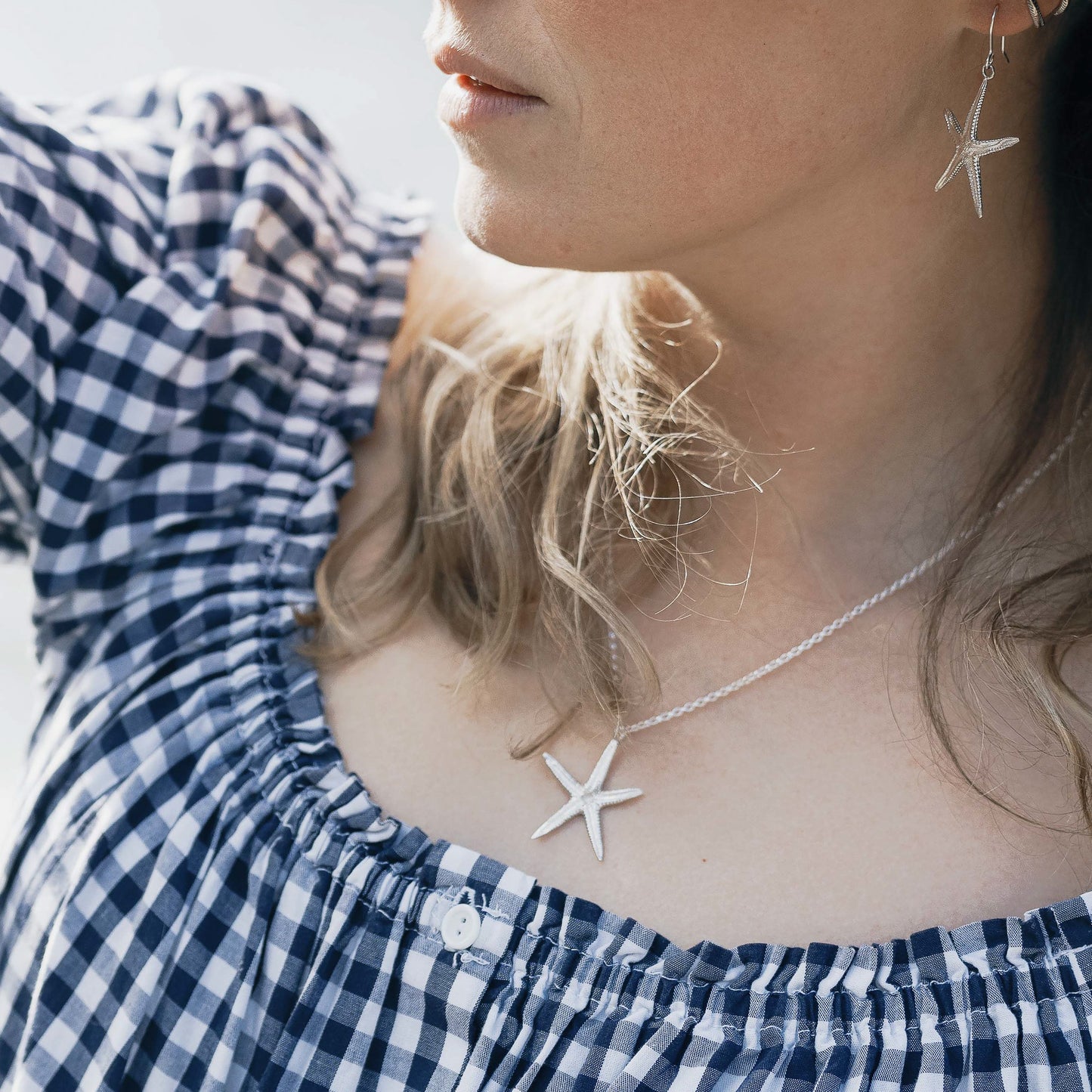 Sterling Silver Brittle Starfish Necklace