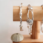 Sterling Silver Ocean Wave Shell Bangle