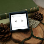 Sterling Silver Running Hare Stud Earrings