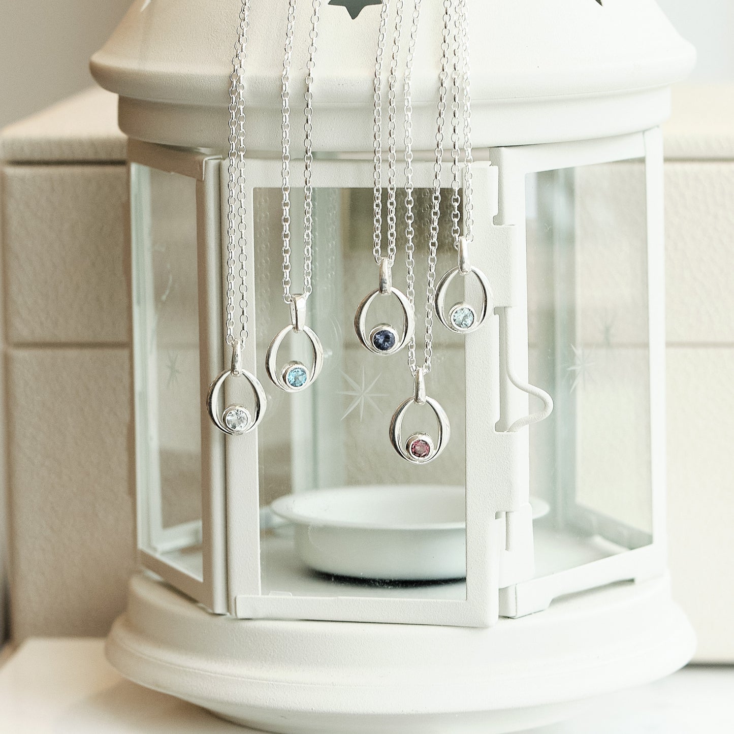 Gemstone Sterling Silver Necklace - Choose your stone