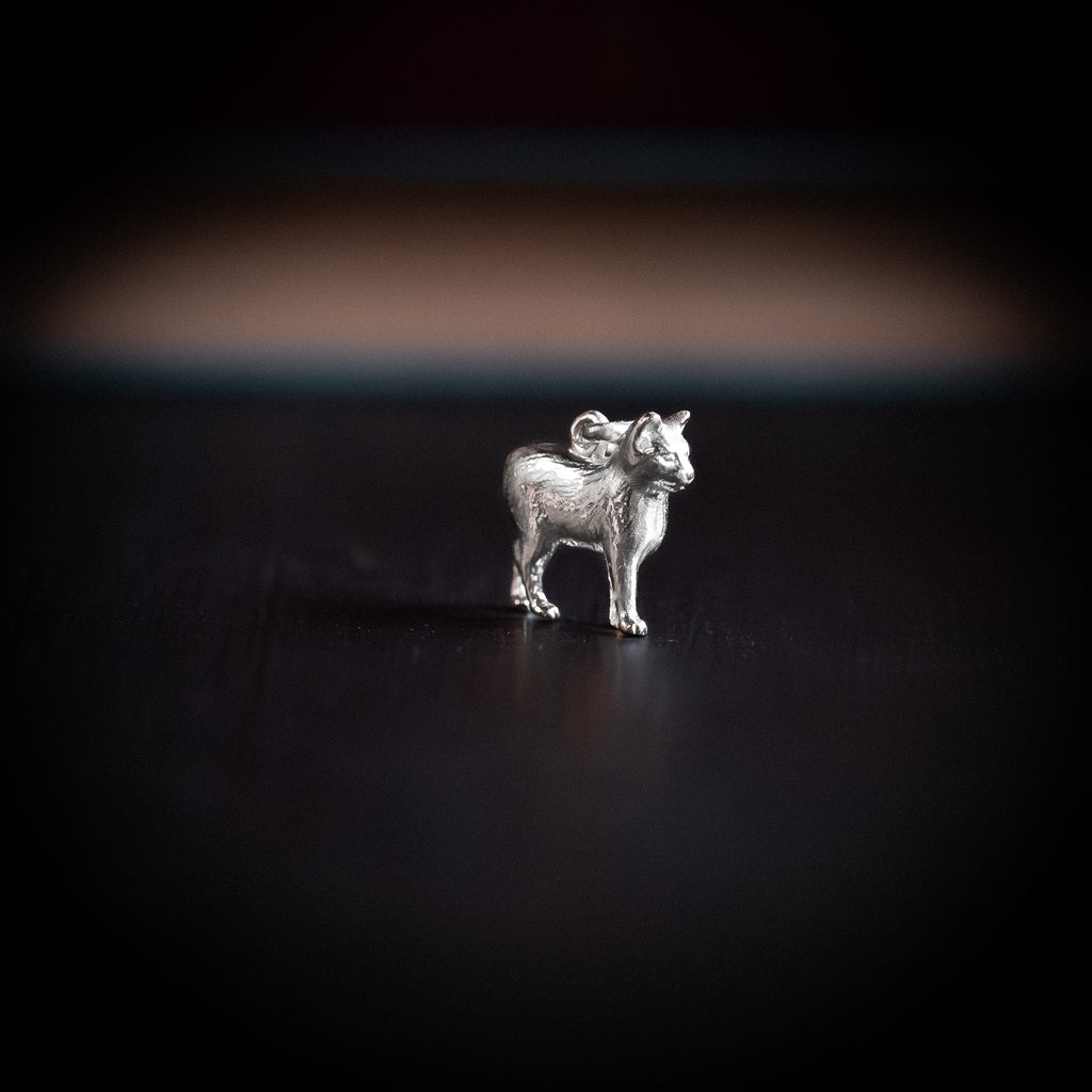 Silver Manx Cat Pendant Necklace