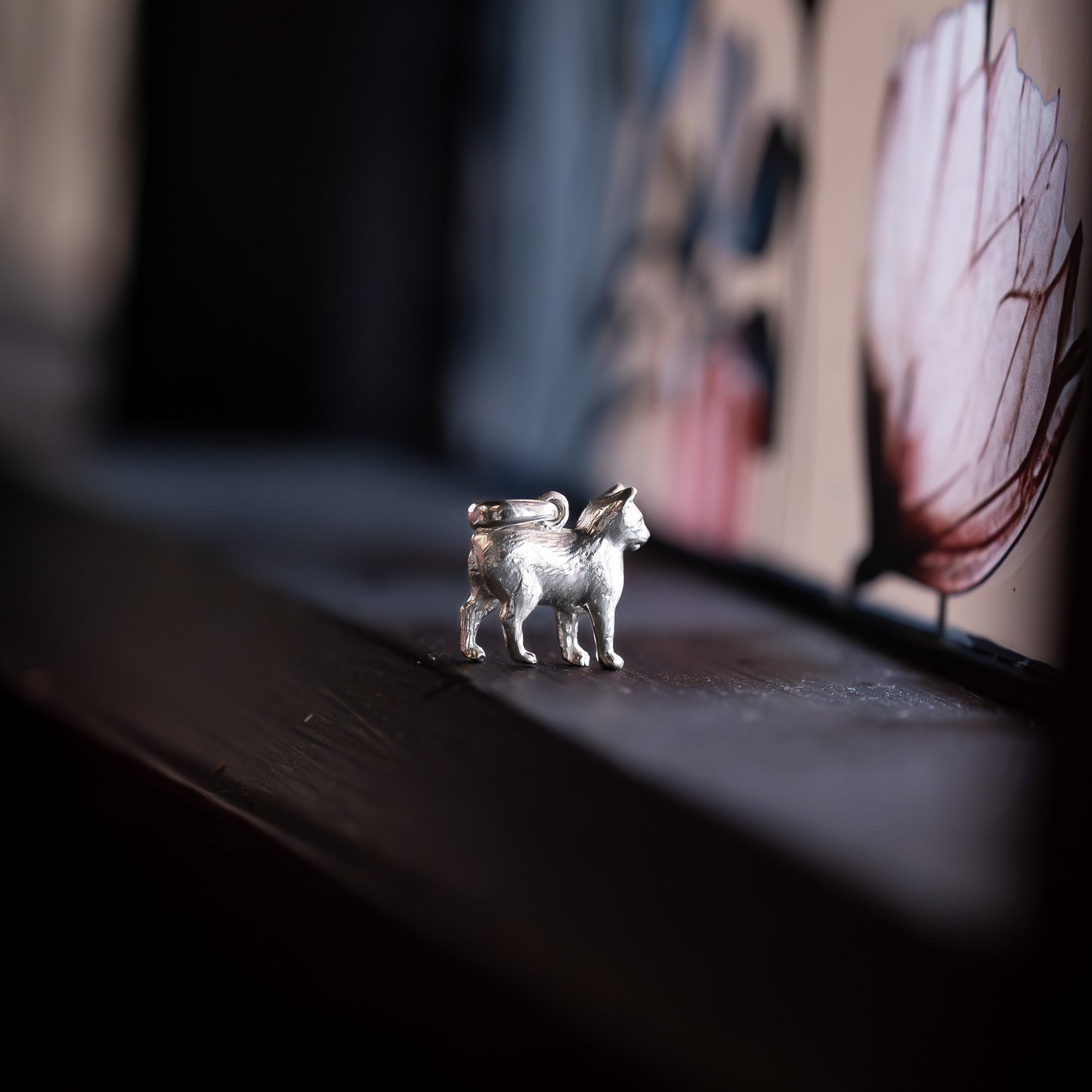 Silver Manx Cat Pendant Necklace