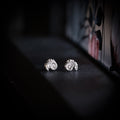 Silver Swirling Manannans Mist Stud Earrings