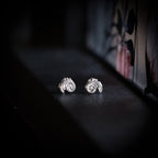 Silver Swirling Manannans Mist Stud Earrings