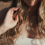 Large Feature Sterling Silver Ammonite Fossil Necklace
