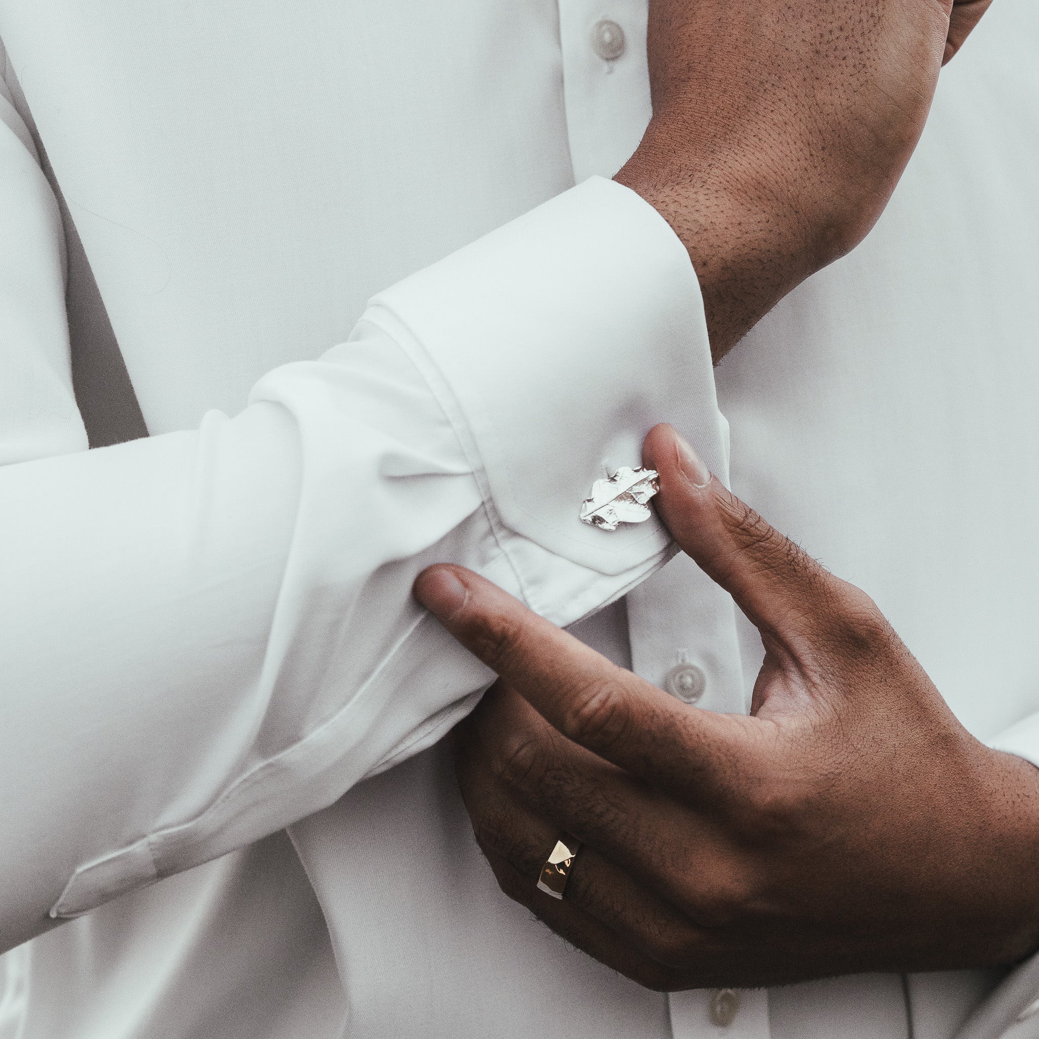 Sterling Silver Oak Leaf Cufflinks