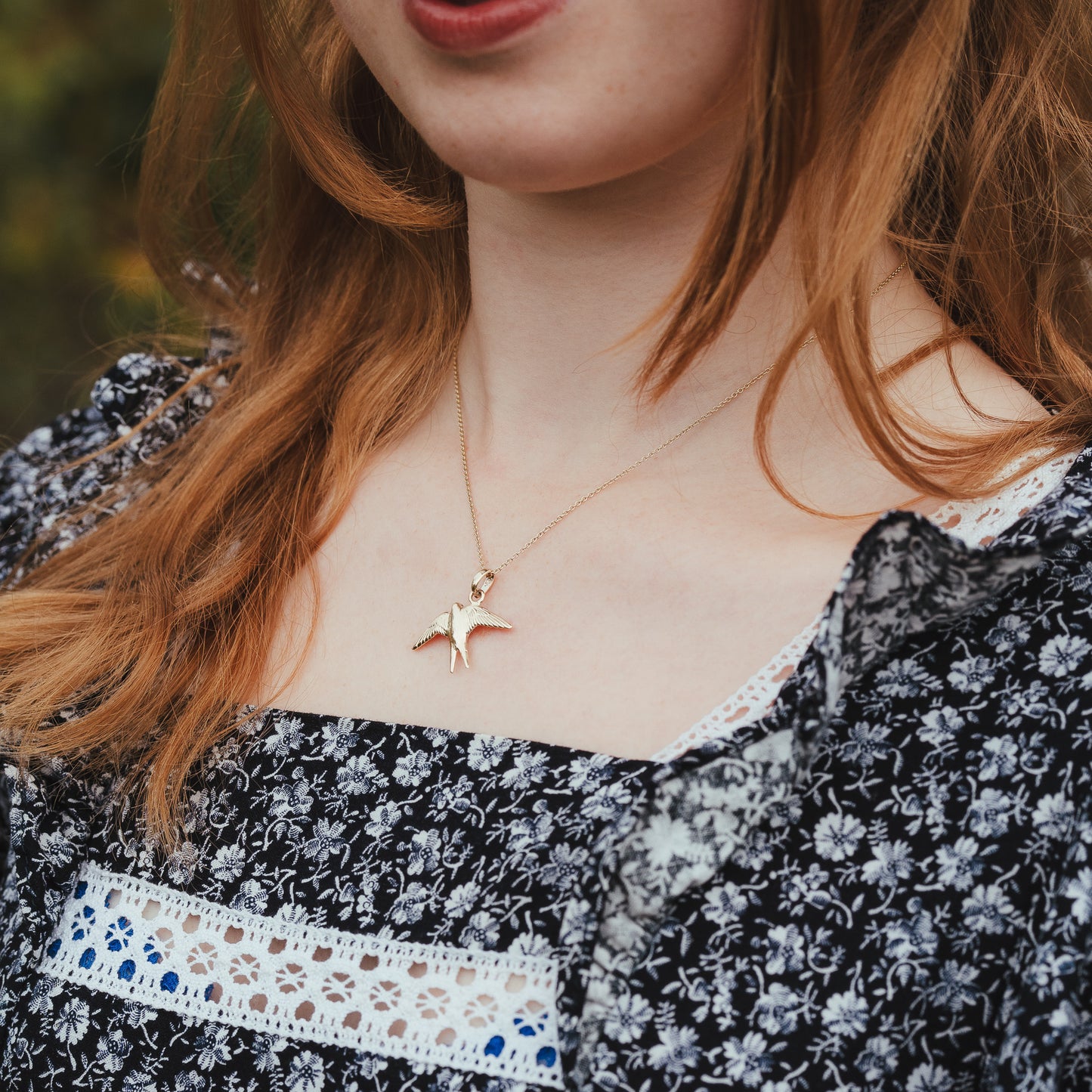 Gold Swallow Necklace