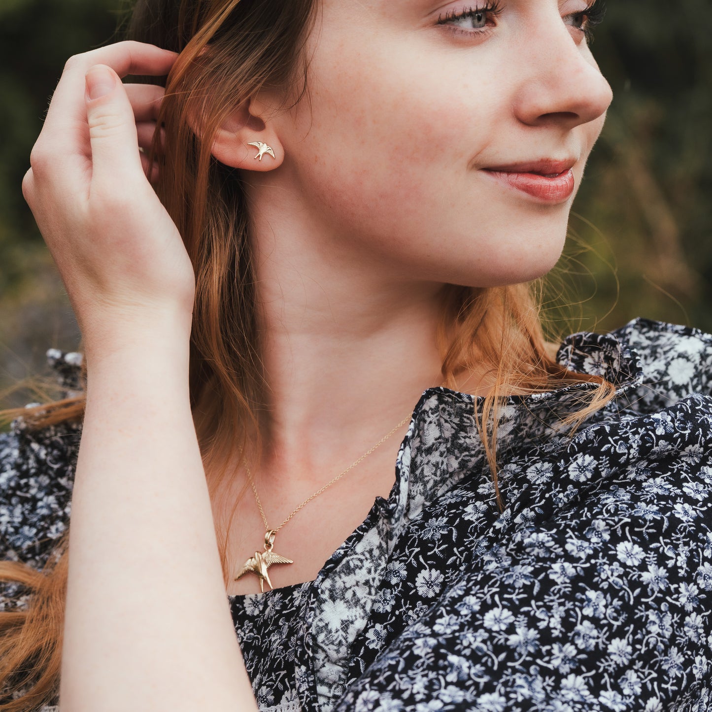 Gold Swallow Necklace