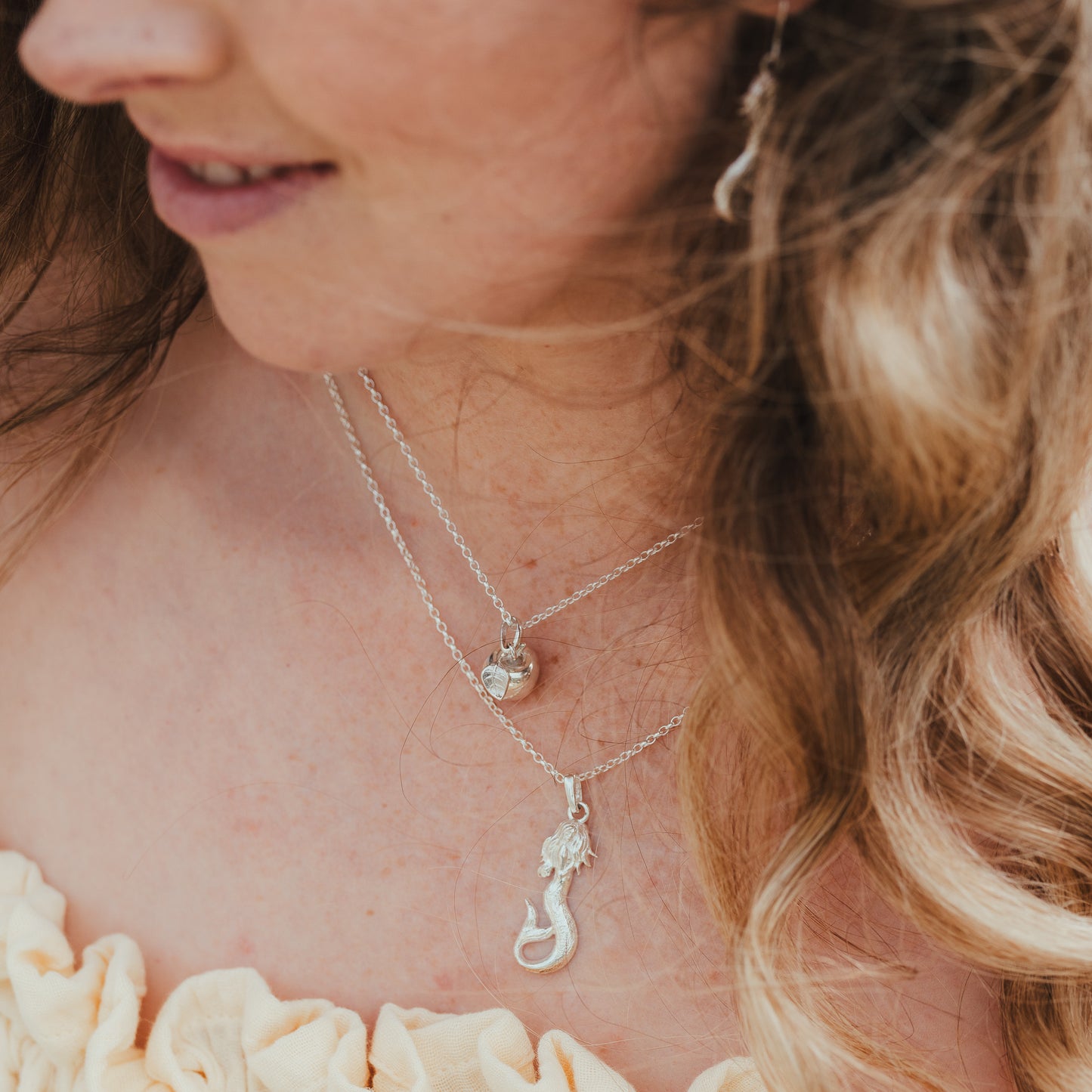 Silver Mermaid Necklace - The Mermaid of Gob-ny-Ooyl