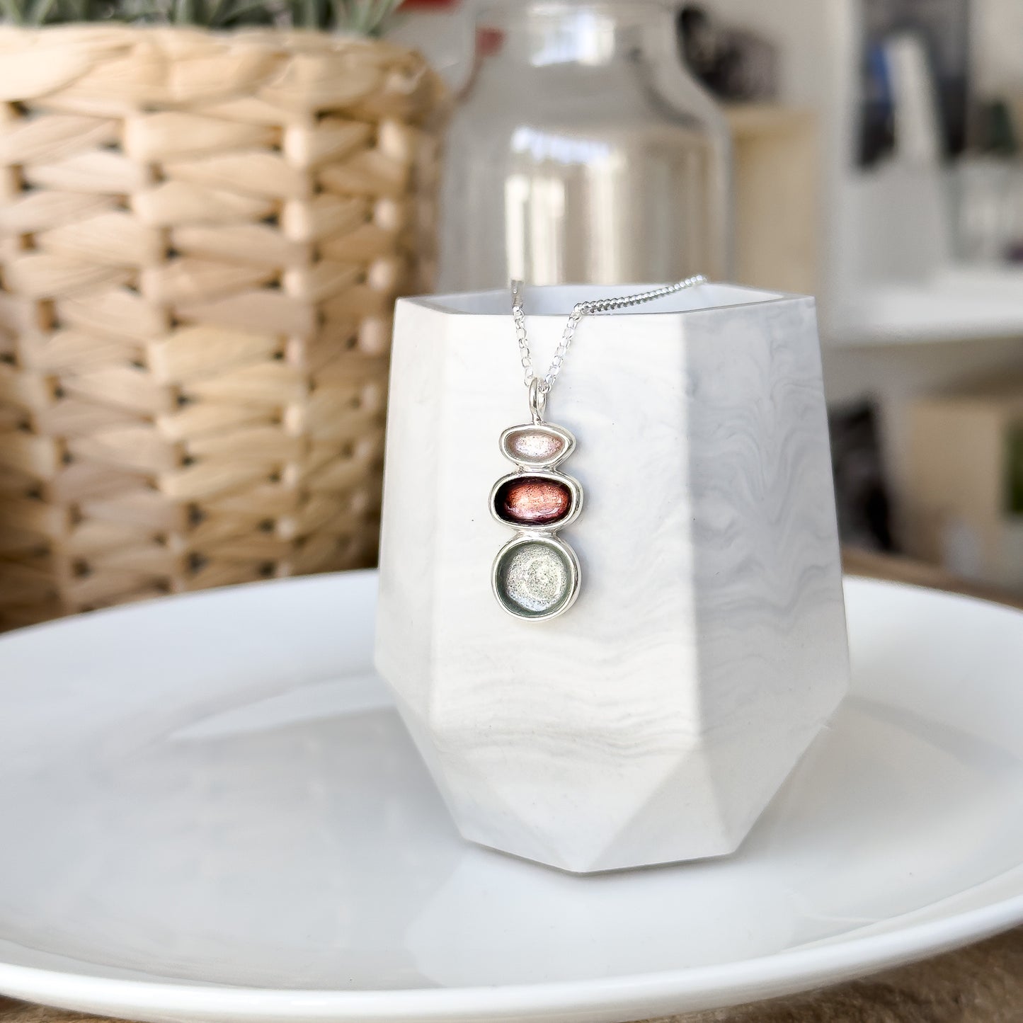 Sterling Silver Balance Pebble Necklace - Laxey