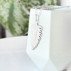 Large Sterling Silver Fern Necklace