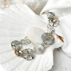 Beachcomber Sterling Silver Shell and Gemstone Bracelet - No. 4