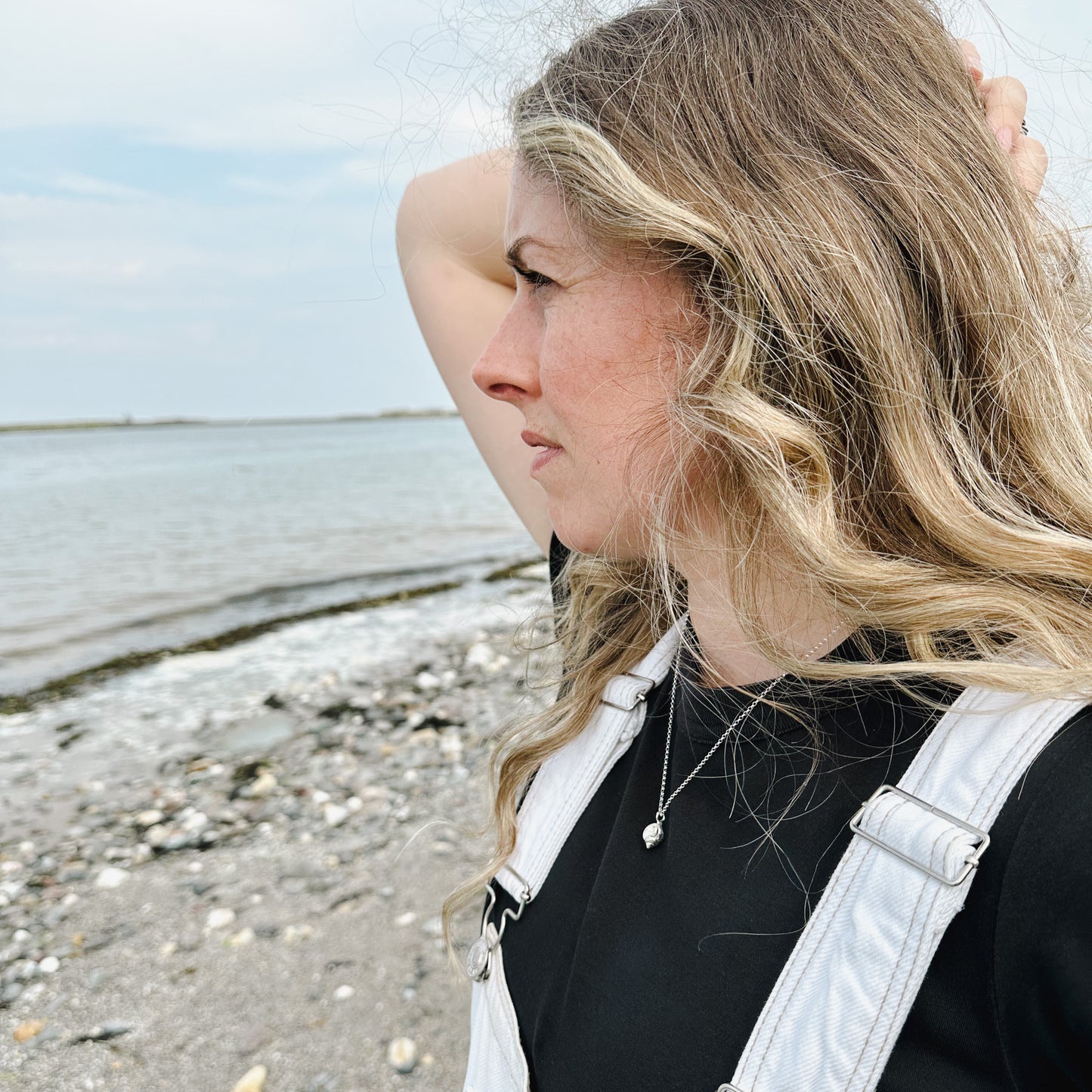 Silver Periwinkle Shell Necklace