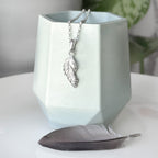 Sterling Silver Feather Necklace