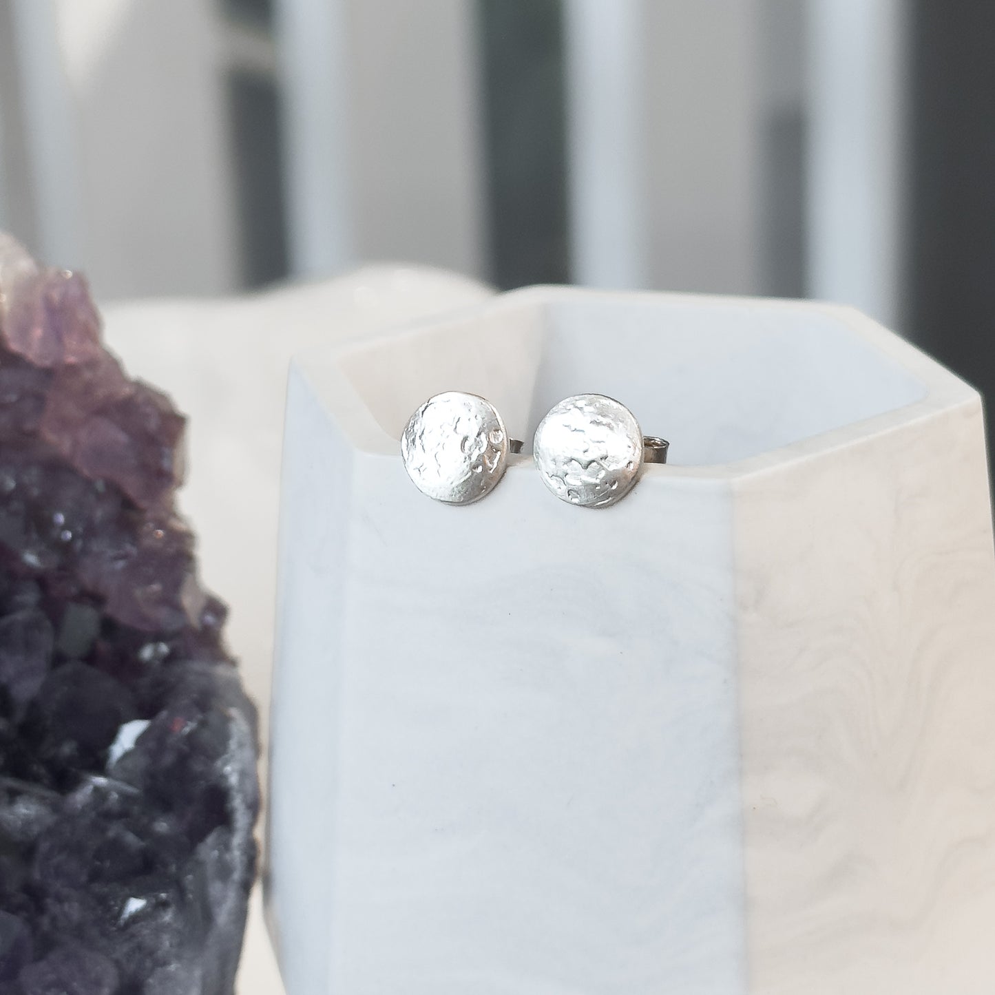 Full Moon Stud Earrings