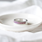 Freyja - Bifröst Silver Enamel Ring (Deep Rose Pink)