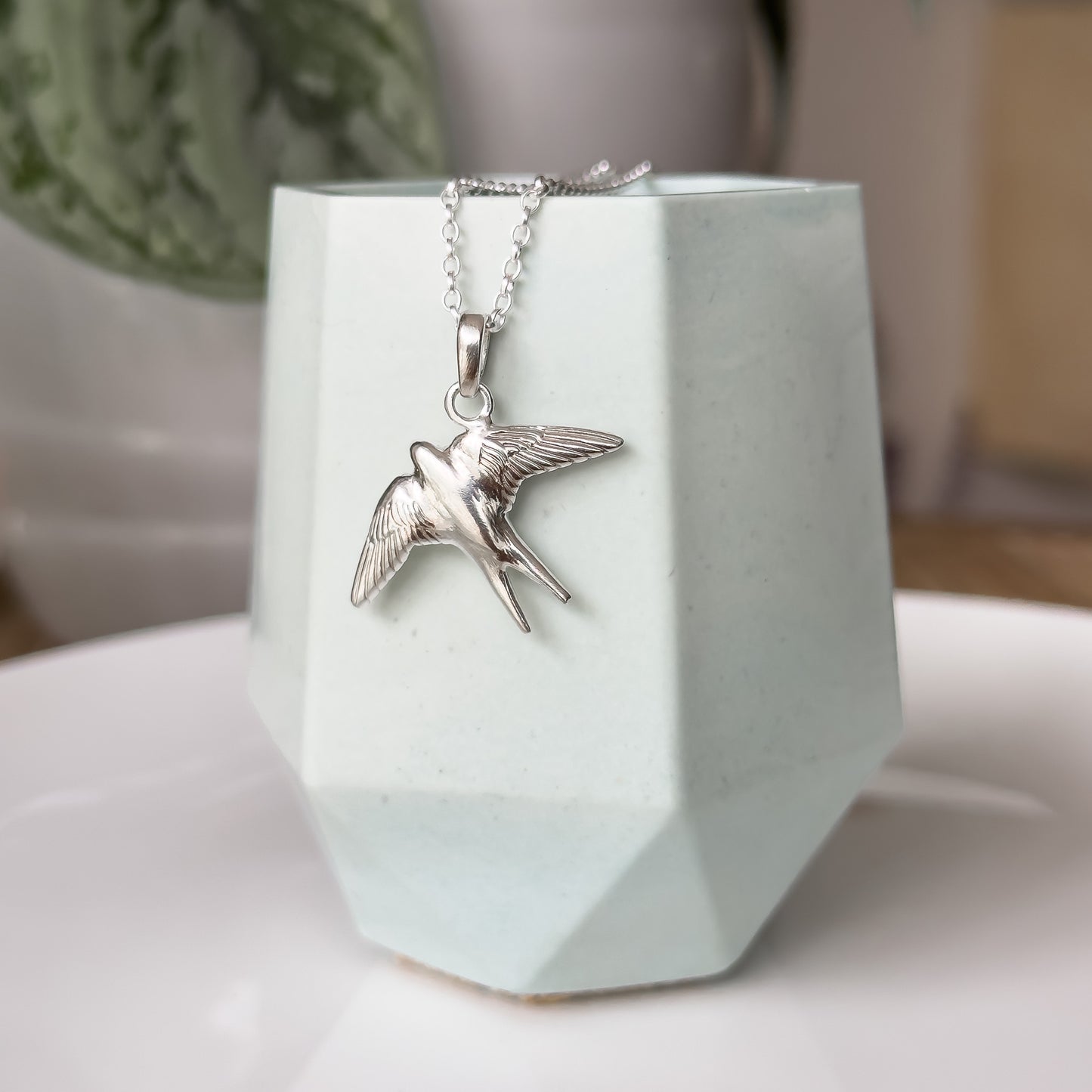 Sterling Silver Swallow Necklace