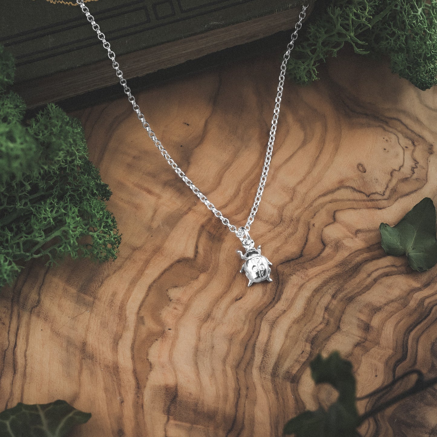 Silver Ladybird Charm Necklace