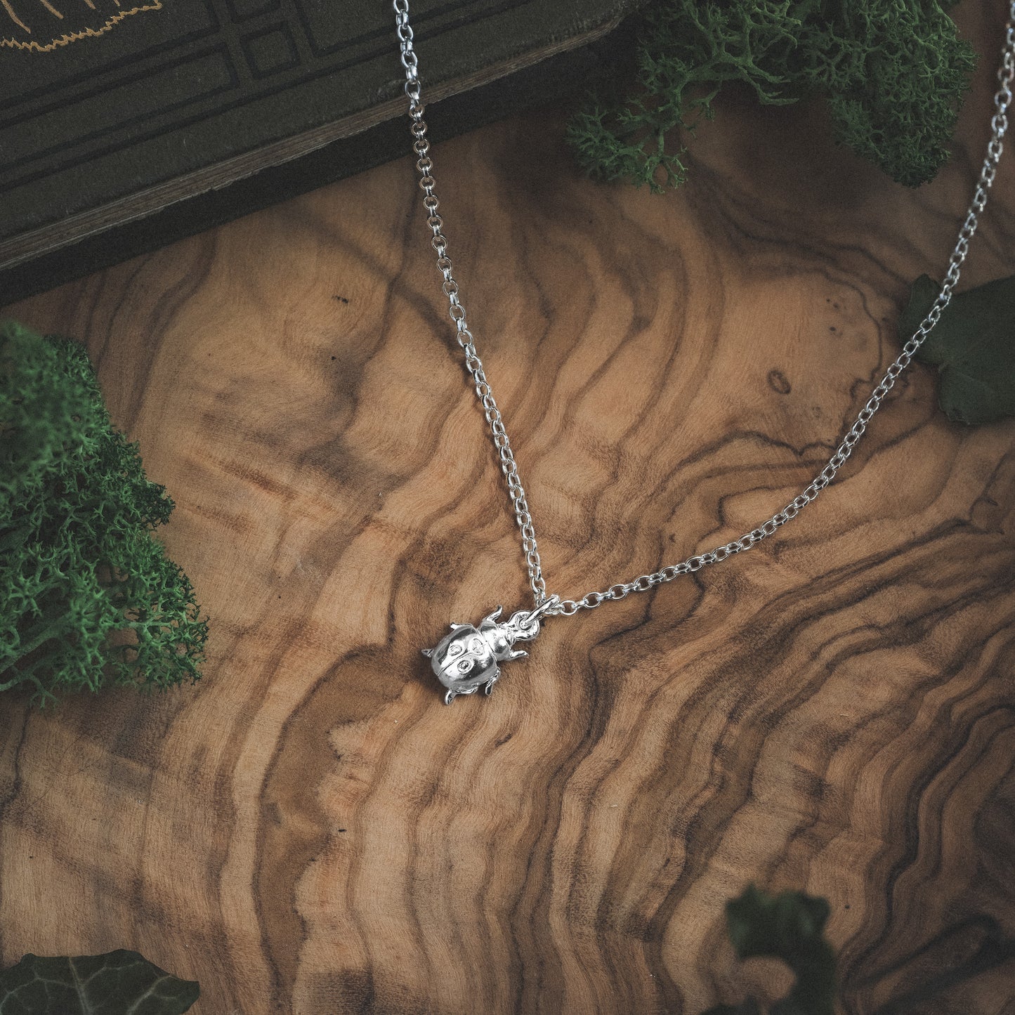 Silver Ladybird Charm Necklace
