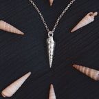 Silver Auger Shell Necklace
