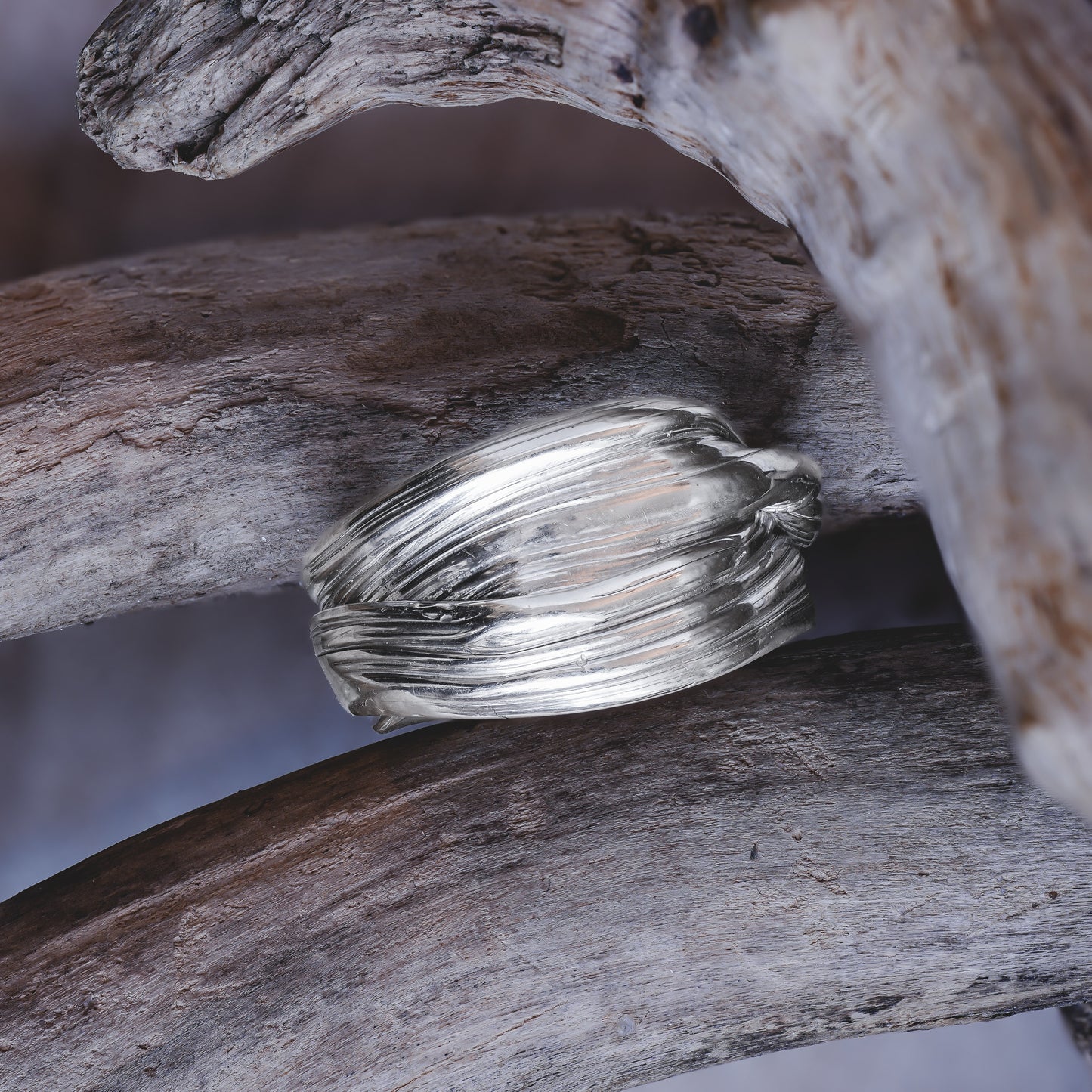 One of a kind Drift Sterling Silver Ring - Size R