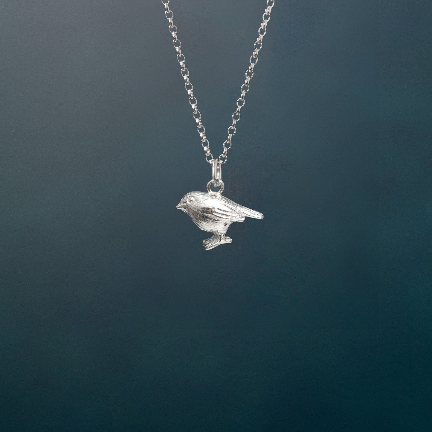 Sterling Silver Robin Charm Necklace