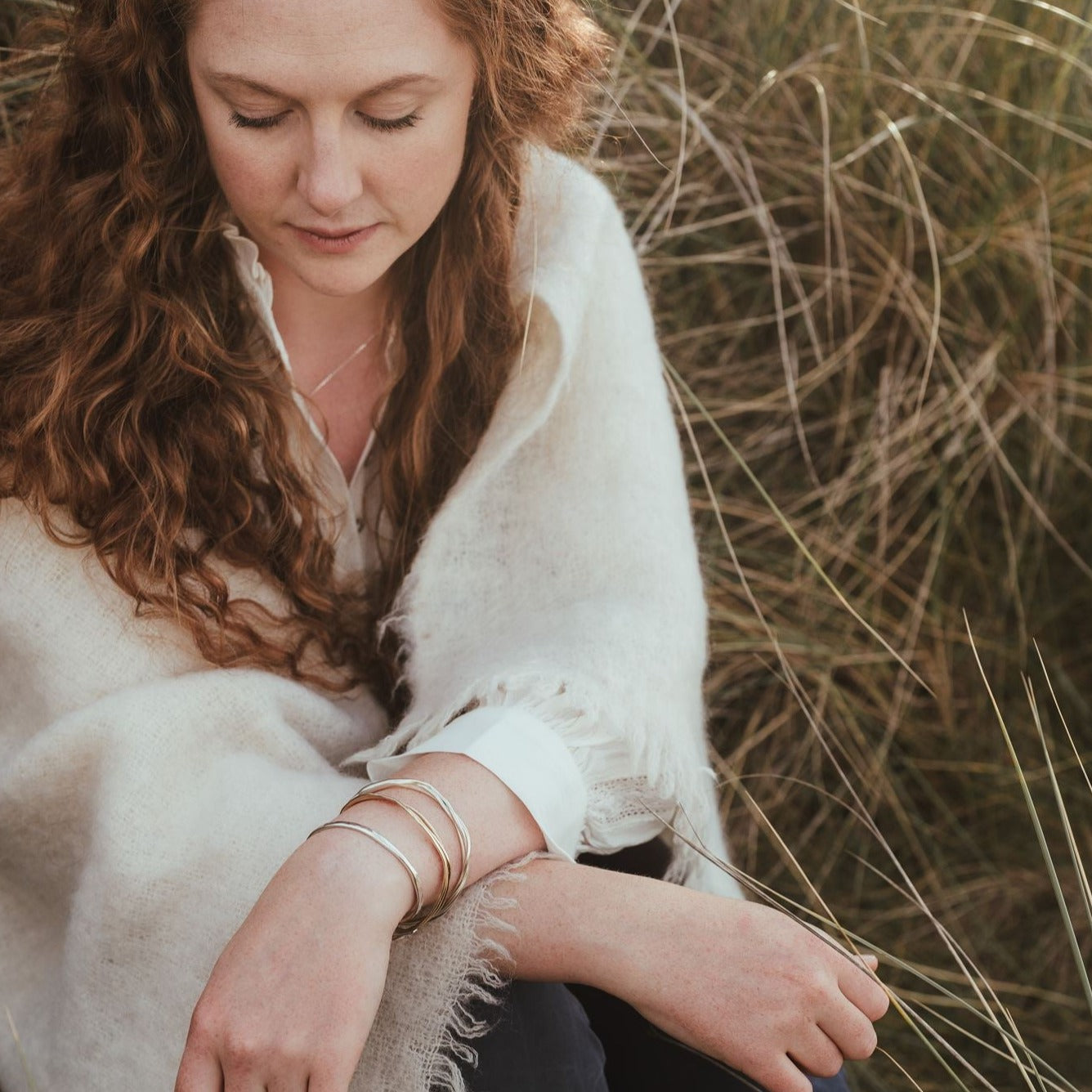 Sterling Silver Organic Design Bangle