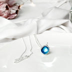 Sterling Silver 'Carrick Bay' Turquoise Blue Droplet Necklace