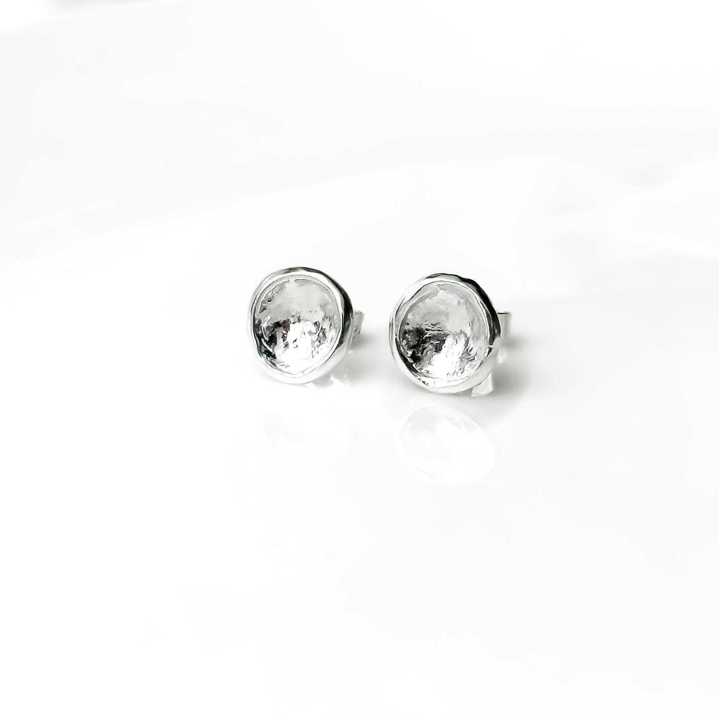 Sterling Silver Droplet Stud Earrings