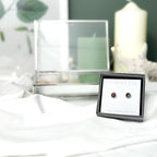 'Autumn Moors' Burgundy Droplet Stud Earrings
