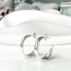 Drift Sterling Silver Hoop Earrings