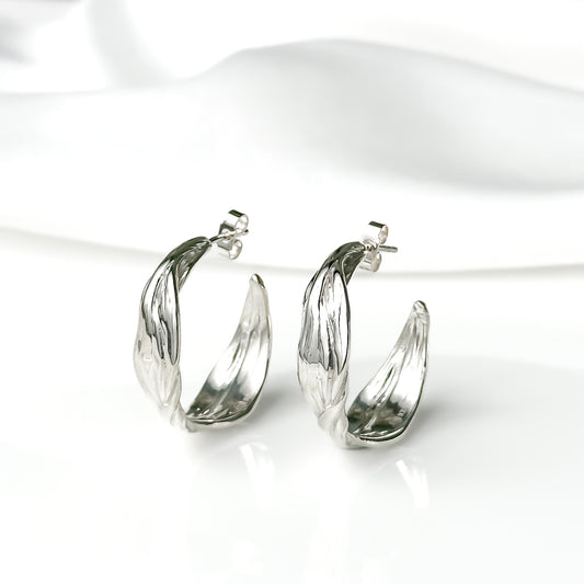 Drift Sterling Silver Hoop Earrings