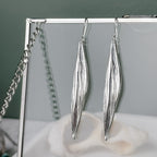 Long Sterling Silver Drift Earrings