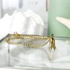 Gold Bluebell Pendant Necklace