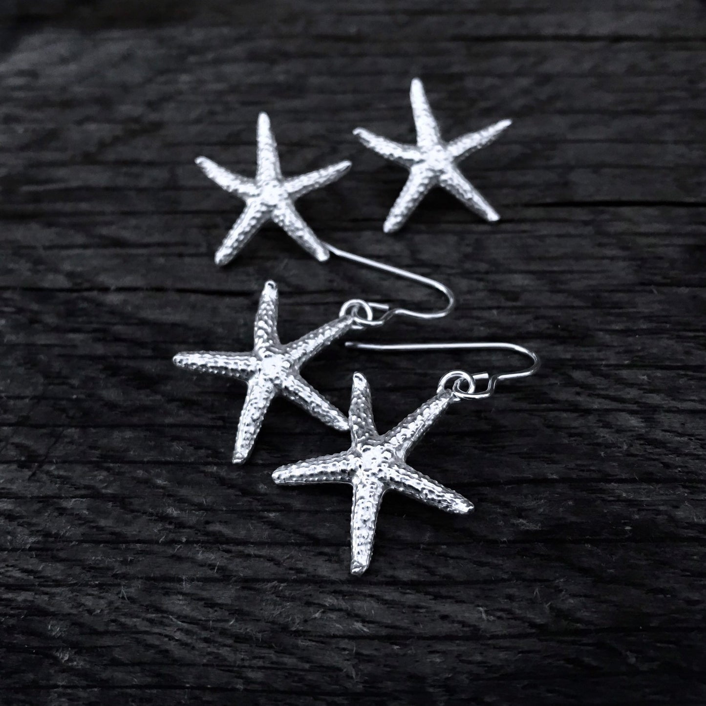 Sterling Silver Starfish Stud Earrings