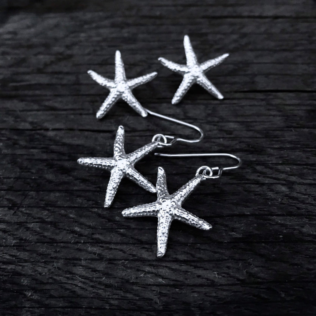 Starfish stud earrings deals silver