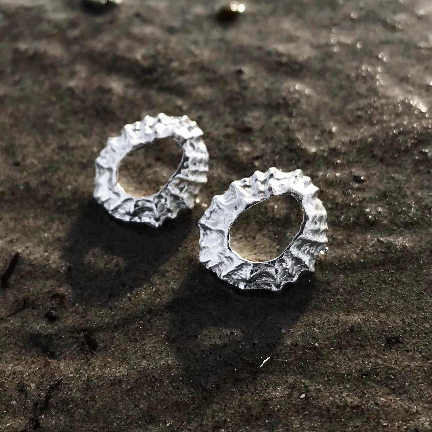 Sterling Silver Limpet Shell Stud Earrings - Flitters