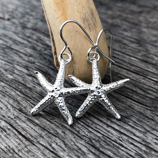 Sterling Silver Starfish Dangle Earrings