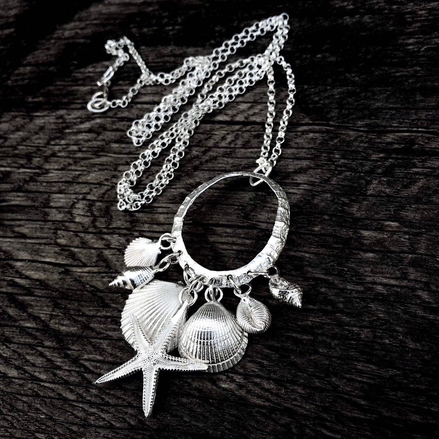 Sterling Silver Shell Charm Necklace