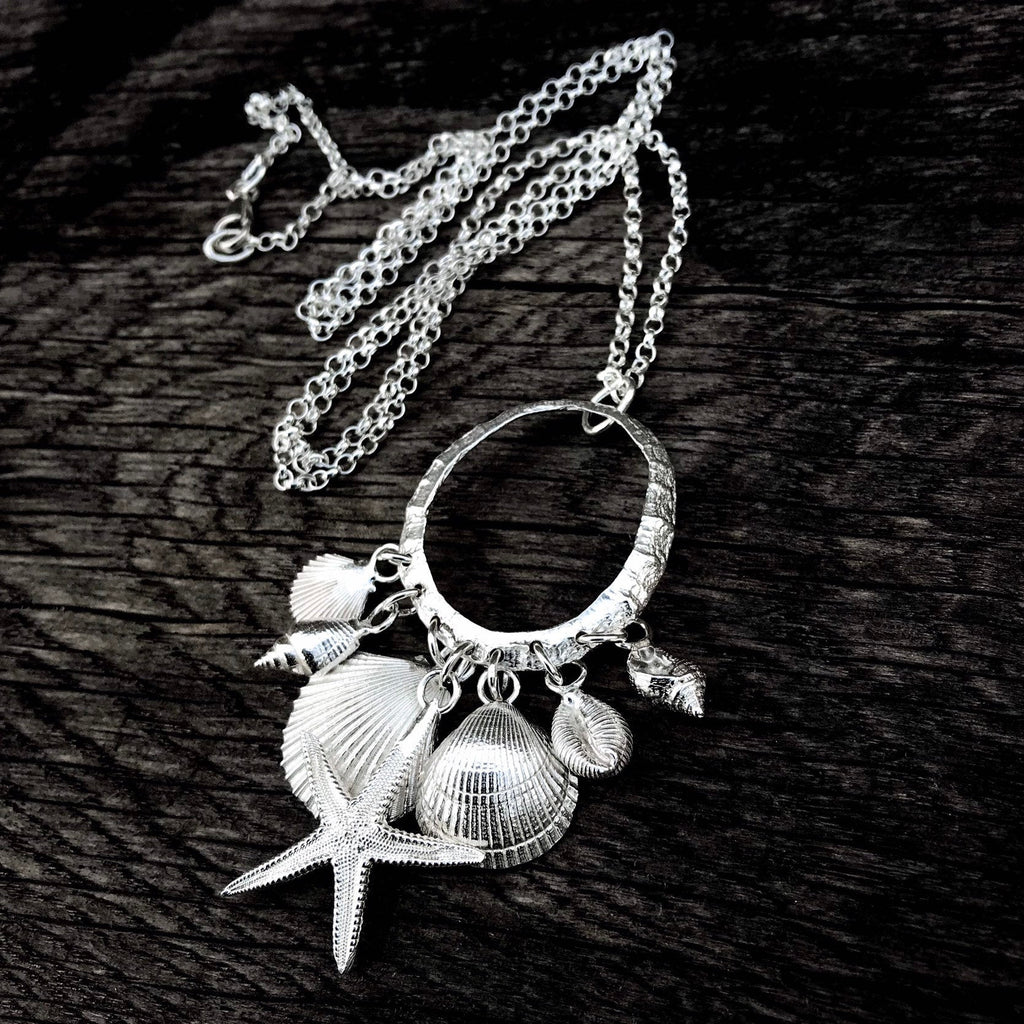 Shellseeker Sterling Silver Shell Charm Necklace