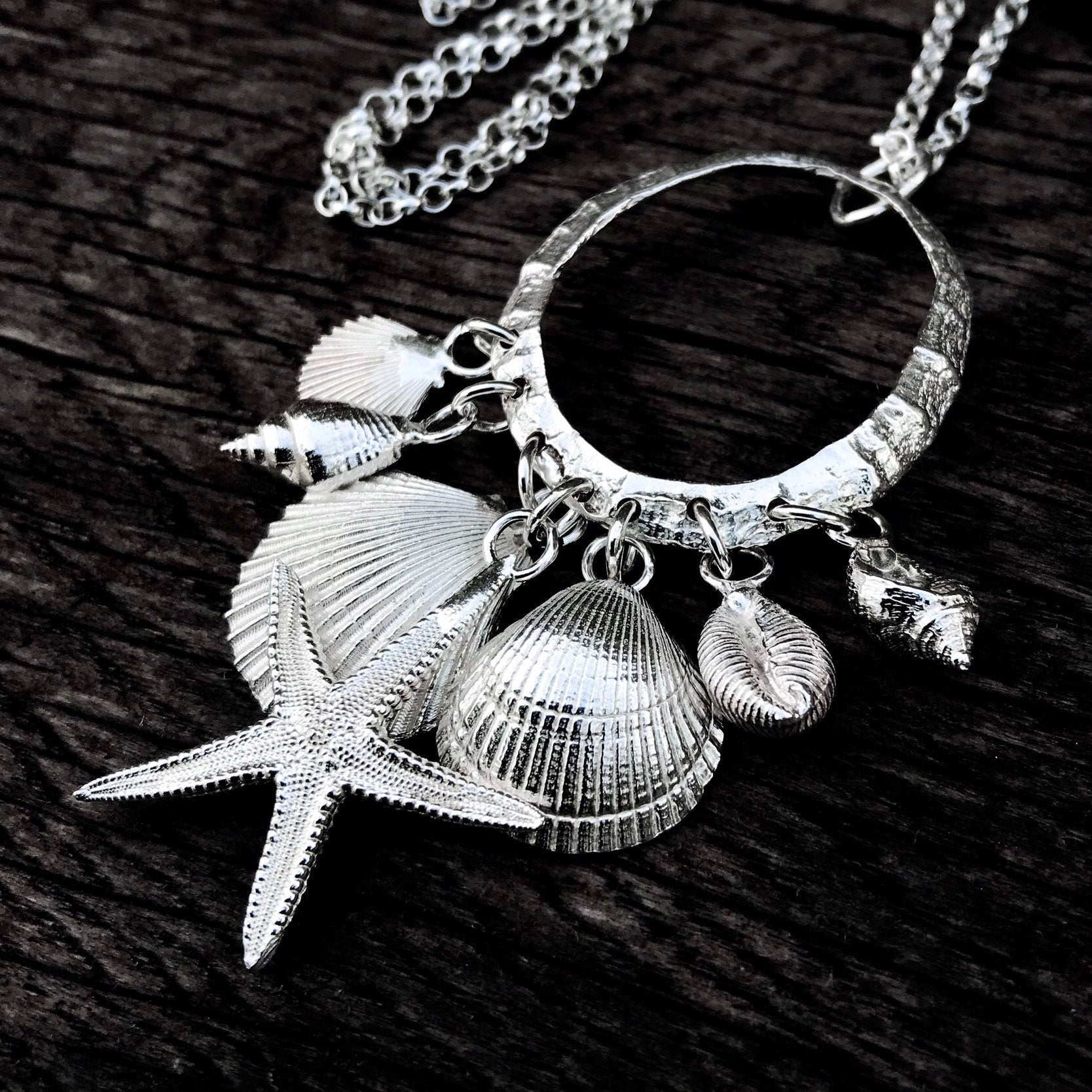 Shellseeker Sterling Silver Shell Charm Necklace