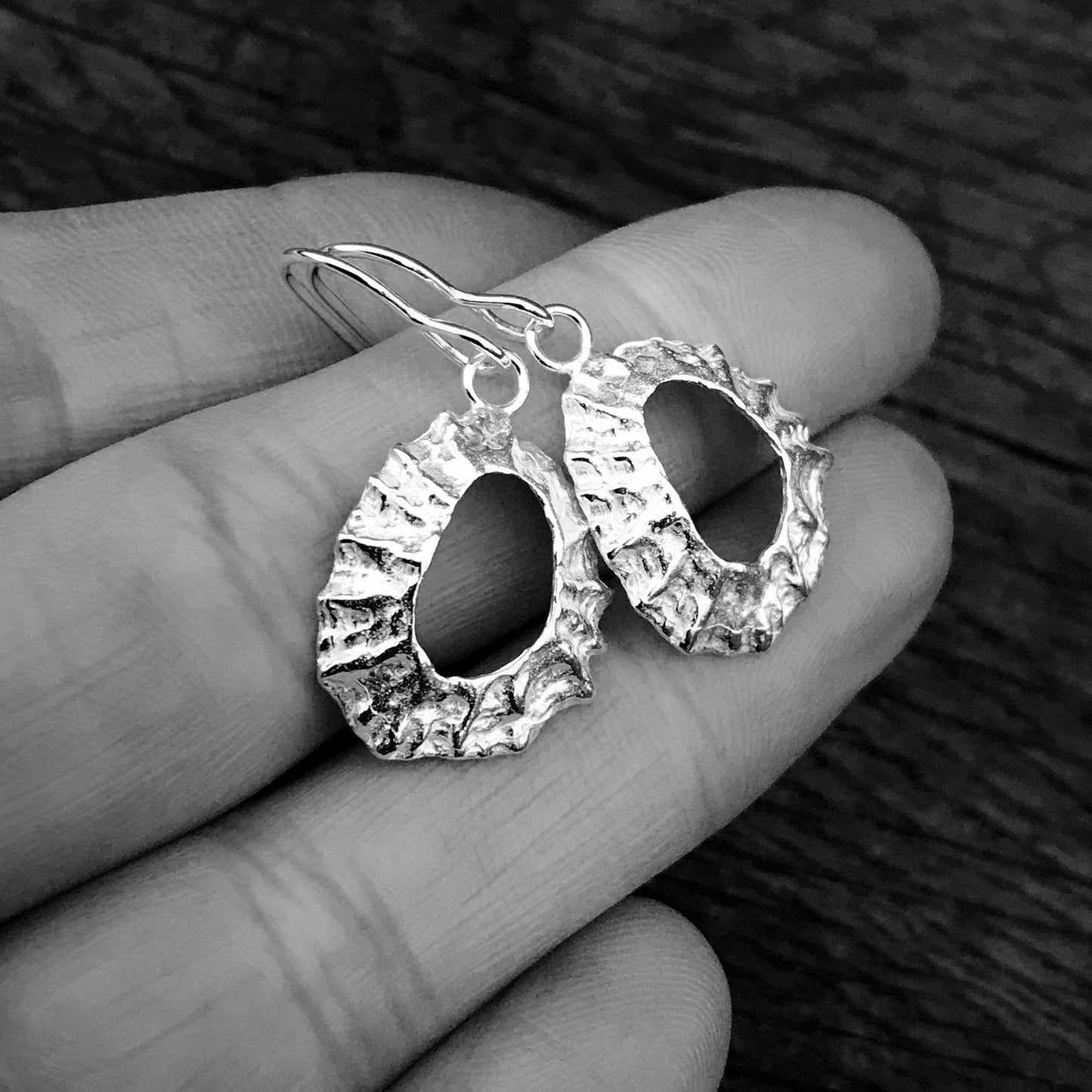 Sterling Silver Limpet Shell Earrings - Flitters