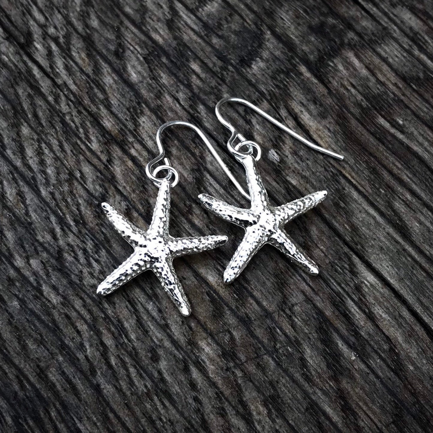 Sterling Silver Starfish Dangle Earrings