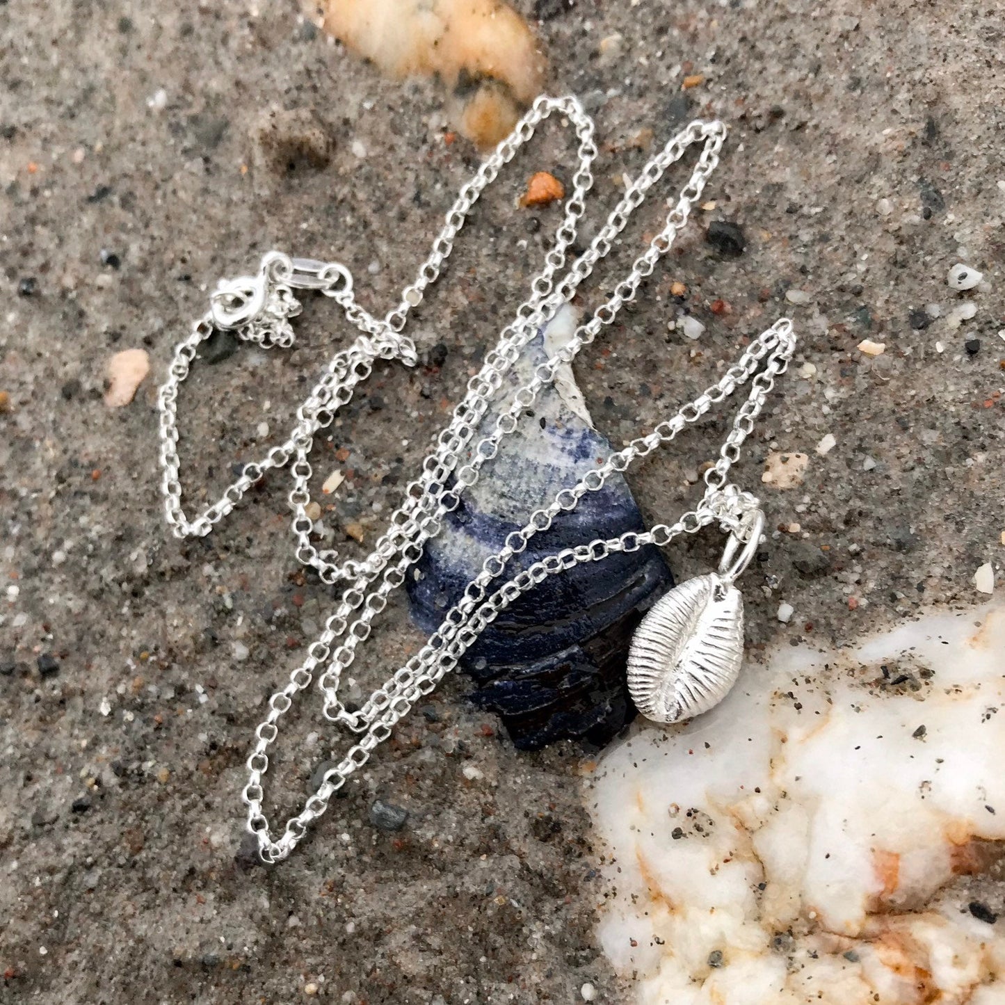 Sterling Silver Cowrie Shell Necklace