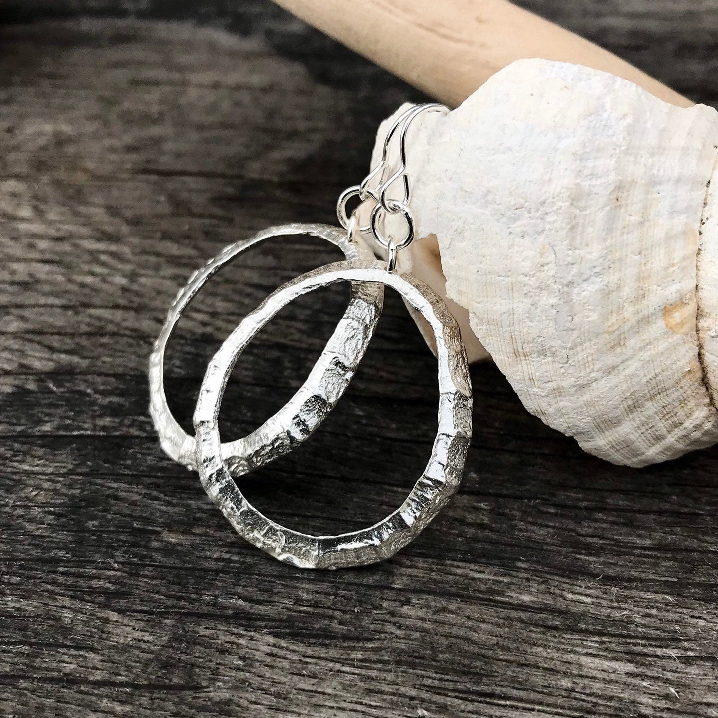 Sterling Silver Limpet Shell Earrings - Flitters