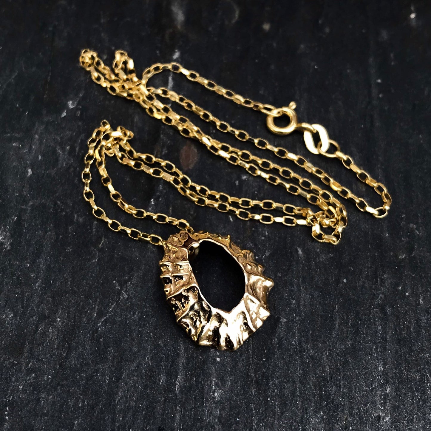 Gold Limpet Shell 'Manx Flitter' Necklace