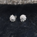 Sterling Silver Gastropod Spiral Shell Stud Earrings