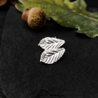 Blackberry Leaf Stud Earrings